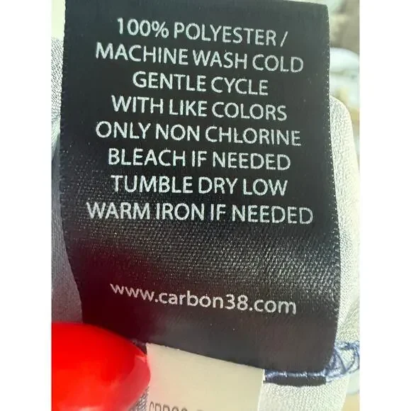 CARBON38 NWT Blue Tie-Dye Midi Skirt Y2K Style Boho Chic Cool Girl Bohemian Sz L - Picture 4 of 5